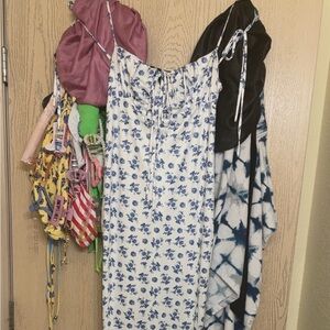 Blue and White Maxi Dress